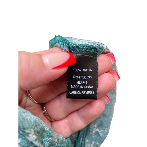 Liberty Love Juniors Floral Jumpsuit - Green I Size: L - Picture 11 of 14